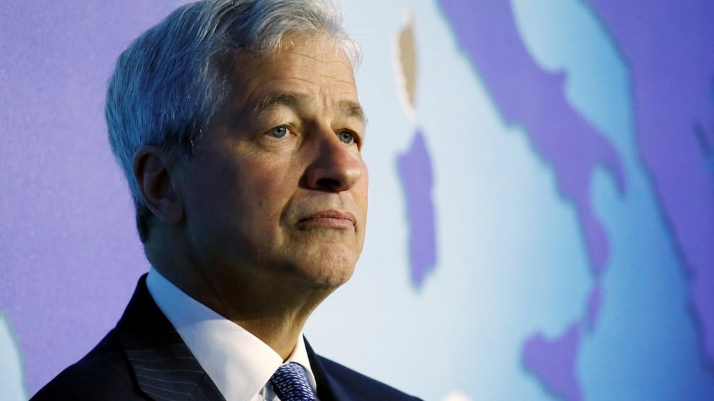 James Dimon, chairman of the board and chief executive of JPMorgan Chase, attends the Paris Europlace International Financial Forum in Paris. Photograph: Reuters