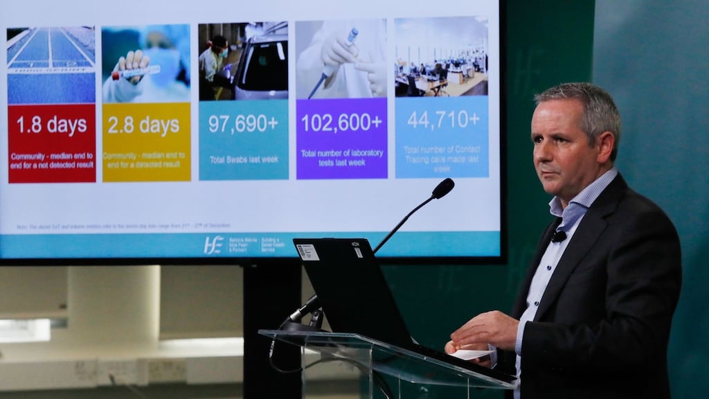 HSE chief executive Paul Reid said most of the worst concerns of the health service before Christmas have now been realised due to ‘an unprecedented and toxic combination of potential scenarios’ . Photograph: Leon Farrell/Photocall Ireland