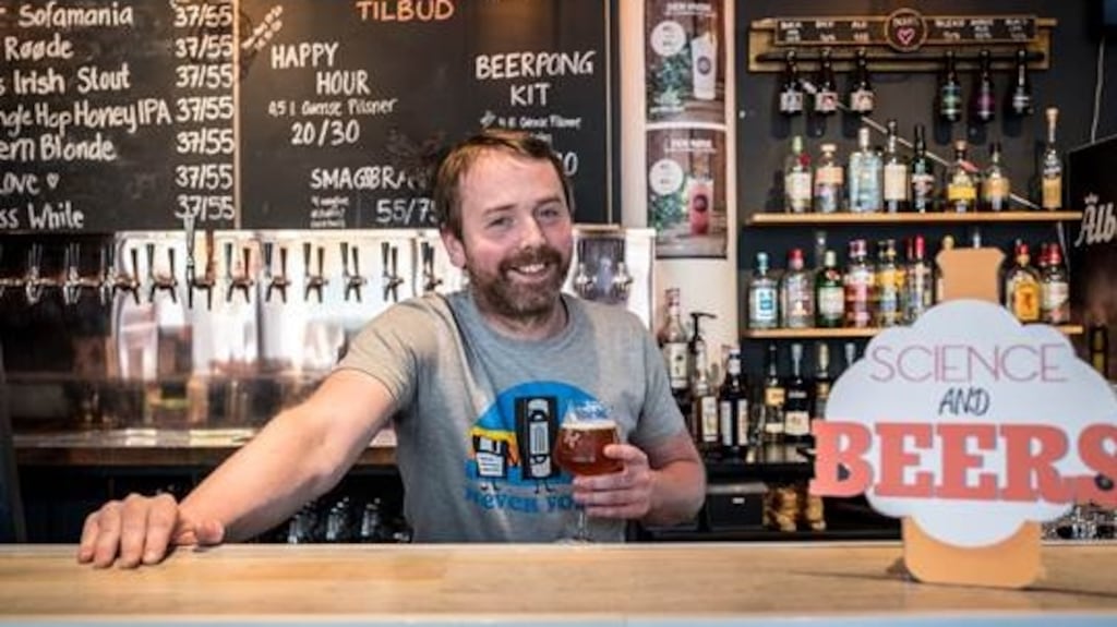 Michael Magee presents the Science and Beers podcast. Photograph: Simon Staun