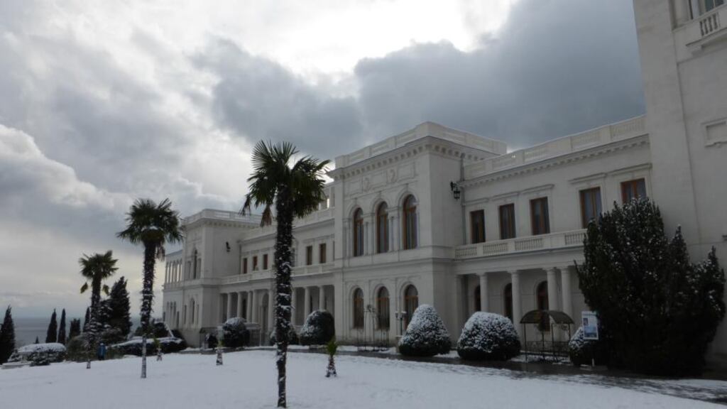 The Livadia Palace in Yalta, the summer home of the last Russian tsar and where the allied leaders met in 1945 to reshape a shattered Europe. Photograph: Daniel McLaughlin
