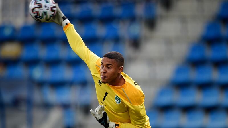 Ireland goalkeeper Gavin Bazunu is a calm presence between the posts. Photograph: Bagu Blanco/Inpho