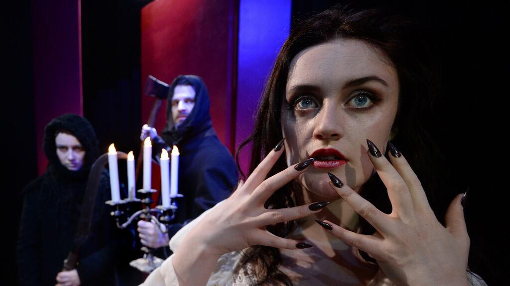 Sarah Brady  in Vampirella at Smock Alley Theatre: The group hosted 10 festivals and 152 companies presenting 707 performances in 2016.  Photograph: Cyril Byrne / The Irish Times