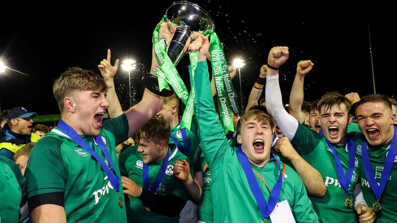 Charlie Ryan and David Hawkshaw lead the celebrations in Colwyn Bay.