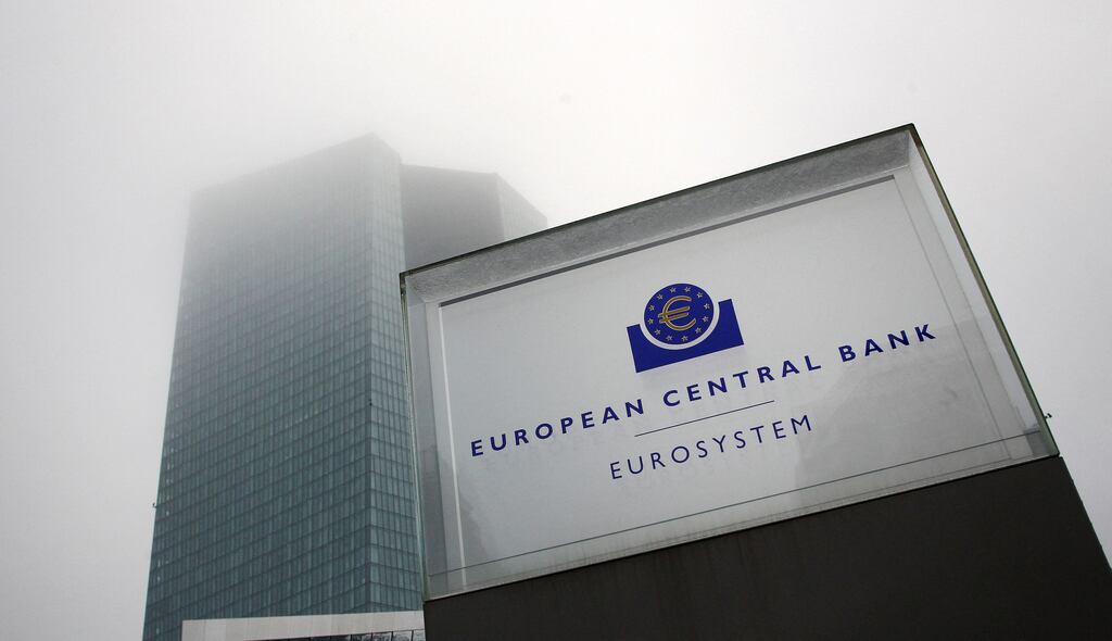 The European Central Bank predicts bullish growth in wages and salaries when compared with historical patterns. Photograph: Daniel Roland/AFP via Getty Images