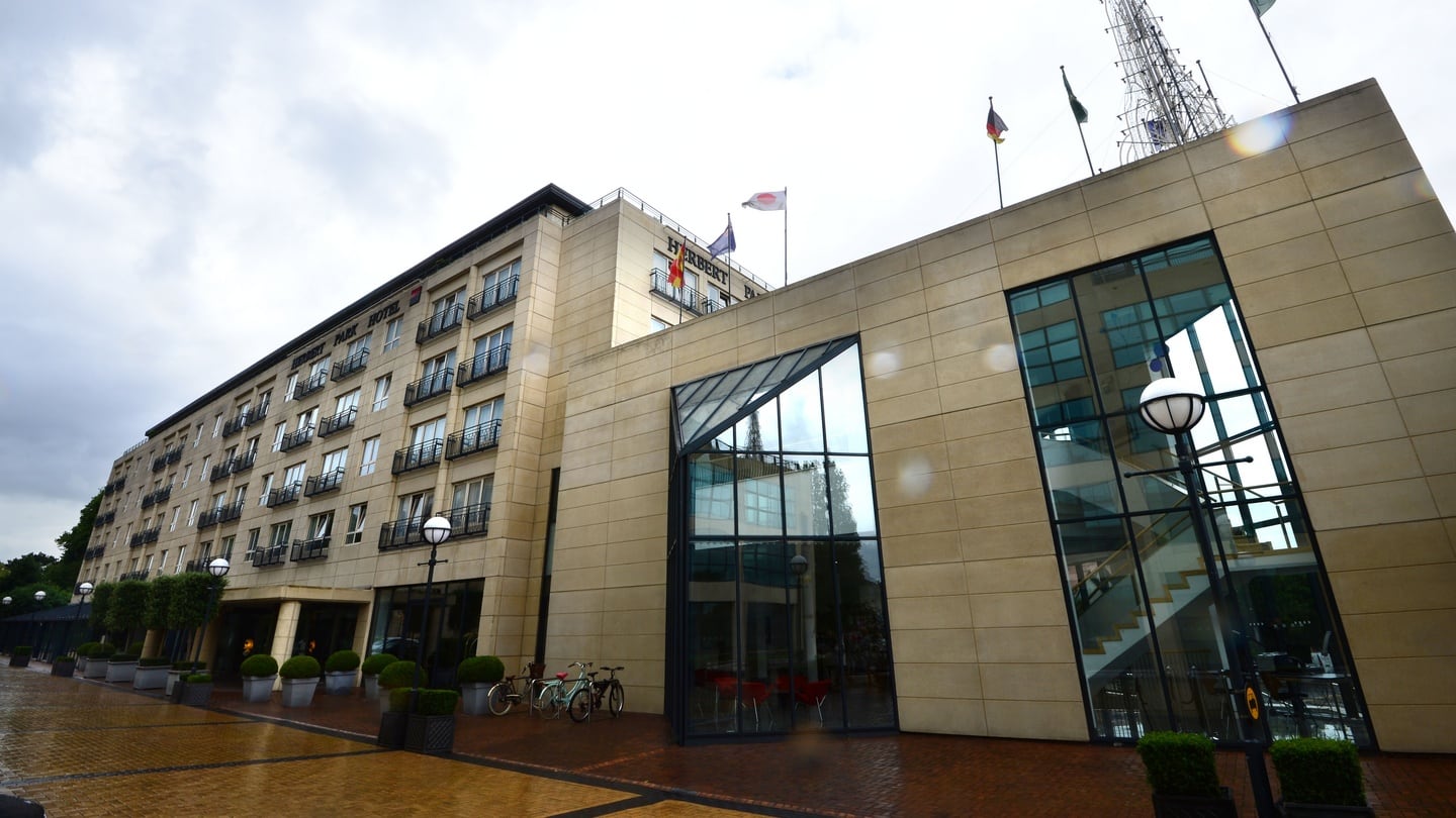 The Herbert Park Hotel, also in Ballsbridge. Planning has been sought in recent weeks for the construction of three substantial lateral extensions to the building. Photograph: Dara Mac Dónaill
