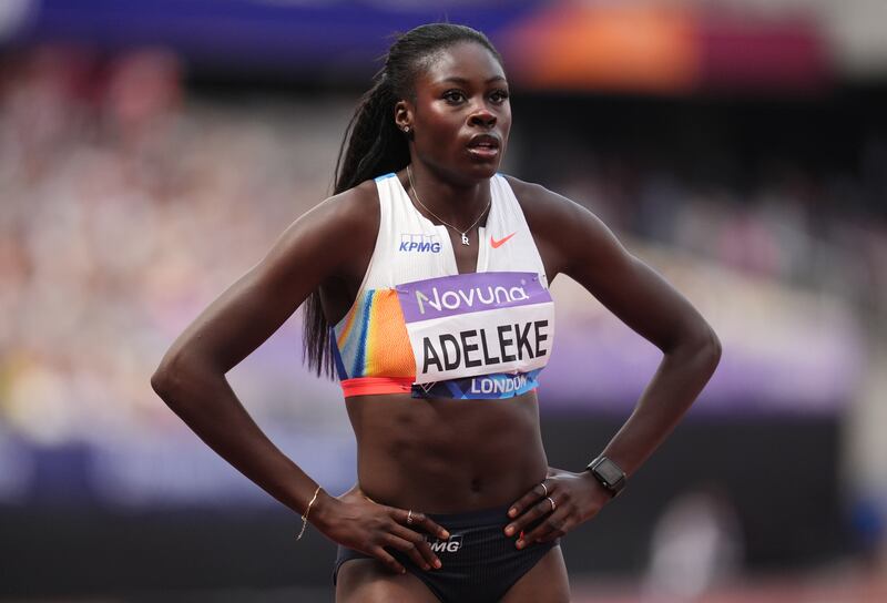 Ireland's Rhasidat Adeleke after the Women's 200m at the Diamond League in London on July 19th. Photograph: Adam Davy/PA
