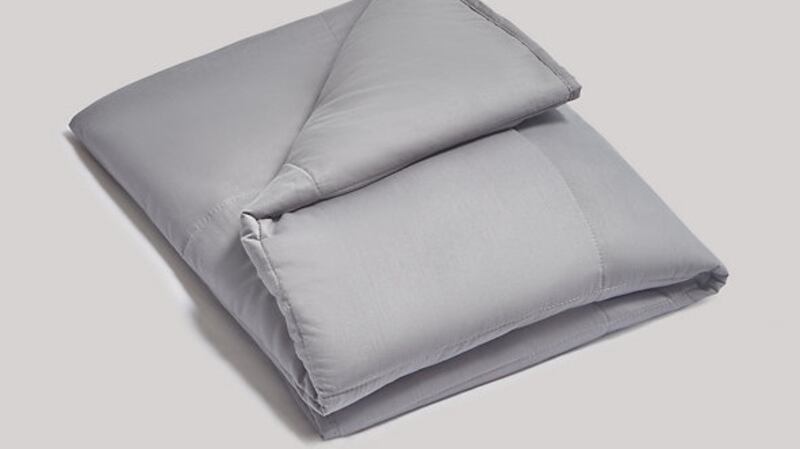 The M&S Kally Sleep Weighted Blanket contains tiny glass beads to provide even pressure and help sleep.