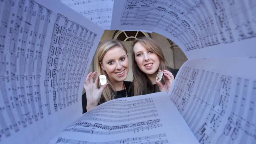 Sisters Treasa, left, and Alma Kelly from Donegal who through their local church choir, got involved with the production of a CD called ‘Buiochas’ in aid of Crumlin Childrens Hospital, which raised over €50,000.  Photo: Photocall Ireland