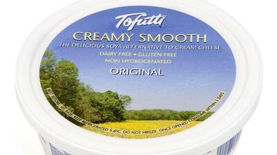 Gloopy: Tofutti Creamy Smooth, describes itself as ‘the delicious soya alternative to cream cheese’