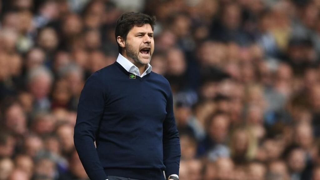 Tottenham manager Mauricio Pochettino believes Chelsea are favourites for Saturday’s FA Cup semi-final at Wembley. Photograph: Shaun Botterill/Getty Images