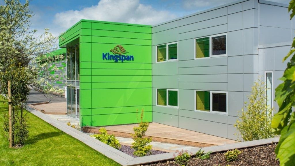 Kingspan reported group sales   were  up 47 per cent to €1.89 billion