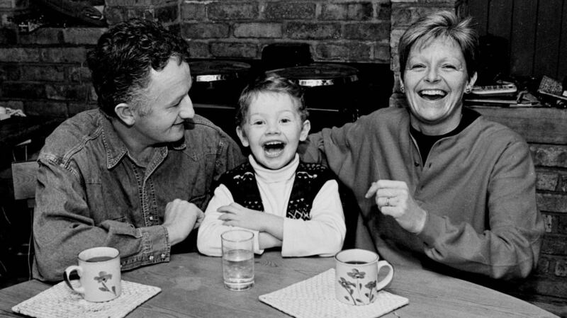 Veronica Guerin with her husband Graham Turley and son Cathal. Photograph: Dara Mac Donaill/Sunday Independent