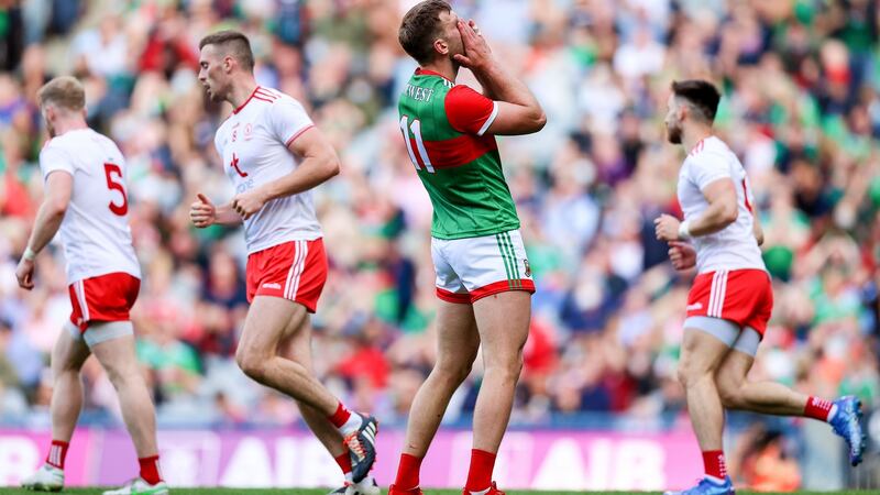 Aidan O’Shea reacts to a missed chance. Photo: Tommy Dickson/Inpho