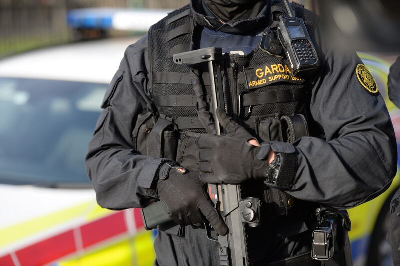 A member of the Garda Armed Support Unit, in Dublin. File photograph: Dara Mac Dónaill/The Irish Times