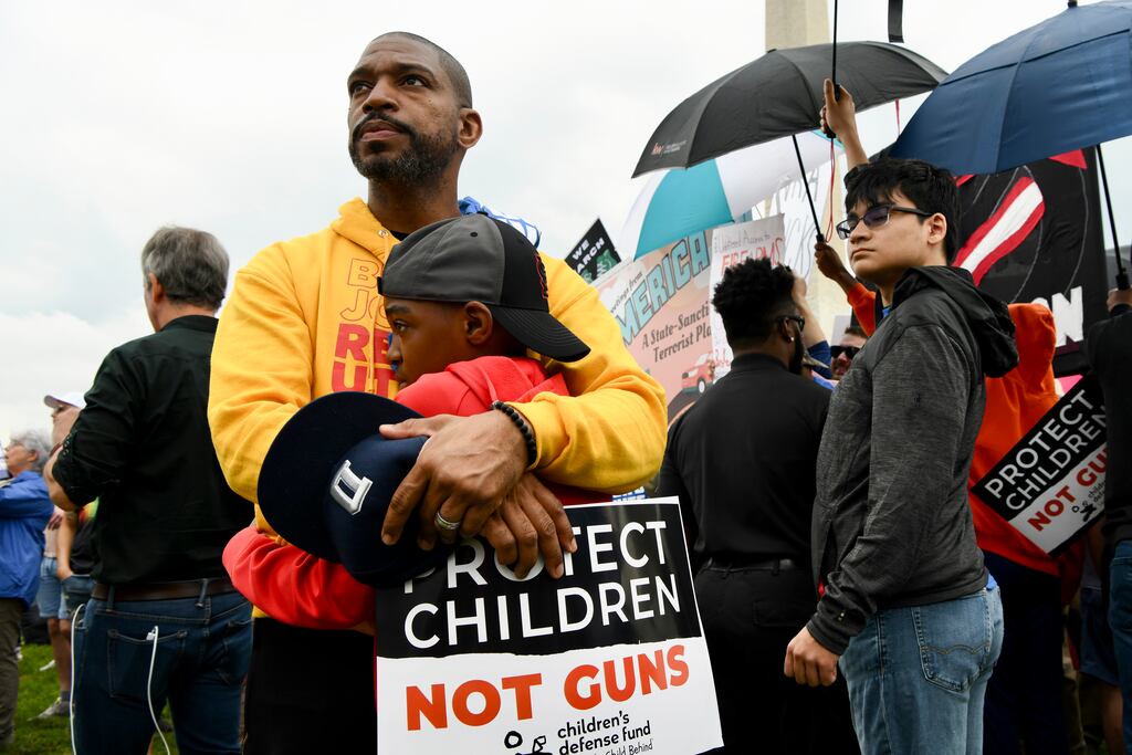 A March For Our Lives demonstration against gun violence in Washington on June 11th, 2022. Photograph: Kenny Holston/The New York Times