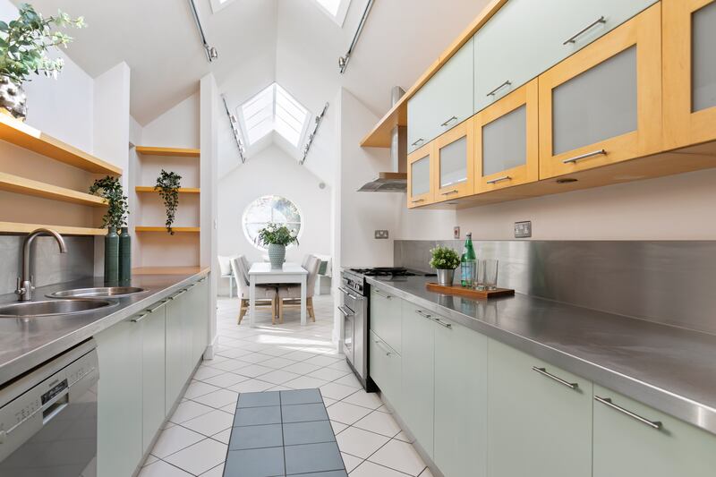 The property has a galley style kitchen