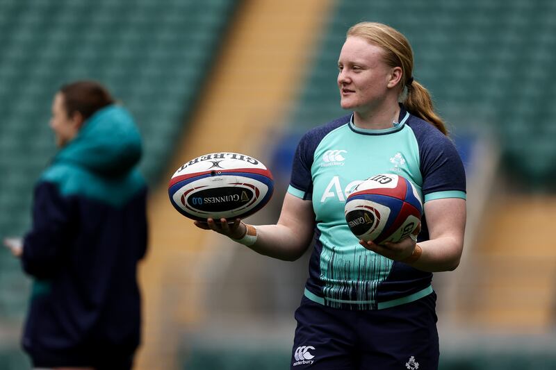 Ireland backrow Aoife Wafer impressed last weekend against Wales. Photograph: Ben Brady/Inpho