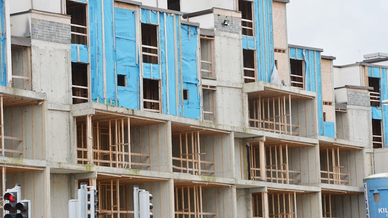 The former Priory Hall complex under demolition and reconstruction in north Dublin. Photograph: Alan Betson/The Irish Times