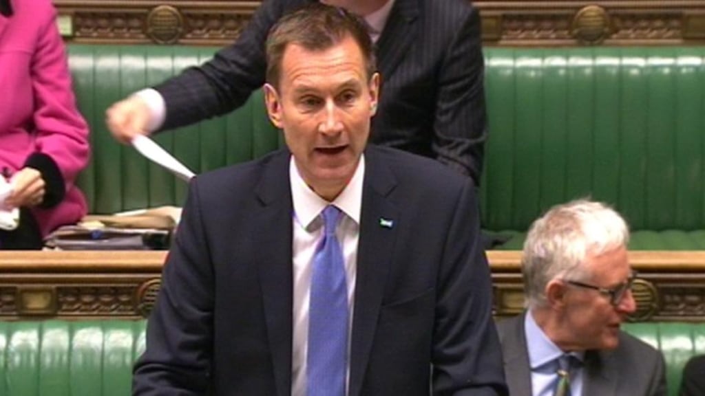 British health secretary Jeremy Hunt told the House of Commons “terrible things happened” at  Mid-Staffordshire Hospital where patients suffered and “died unnecessarily”. Photograph: PA Wire