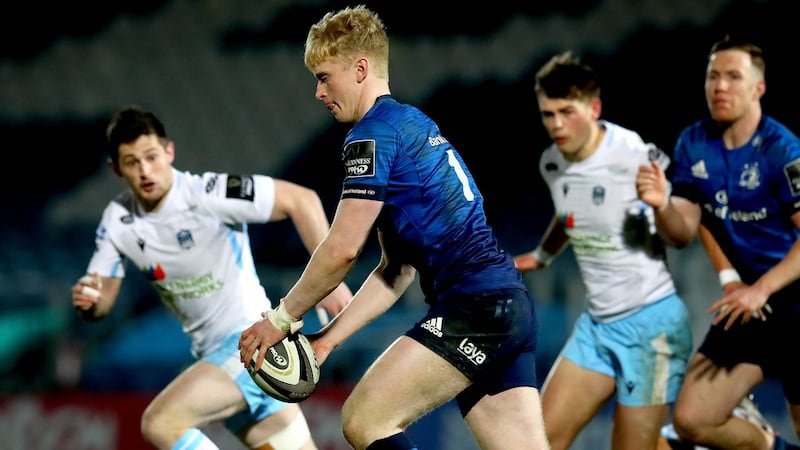 Jamie Osborne in action for Leinster against Glasgow in February. Photograph: Ryan Byrne/Inpho