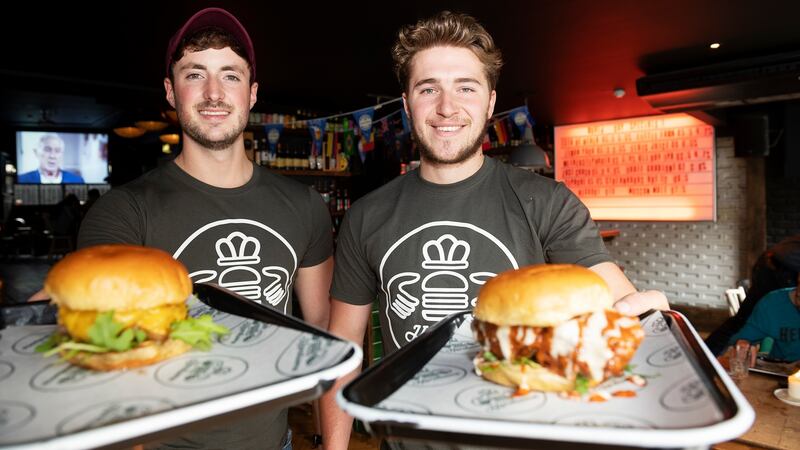 Cathal O’Connor and Rory McCormack of Handsome Burger, winner of the best burger in Ireland 2019. Photograph: Andrew Downes