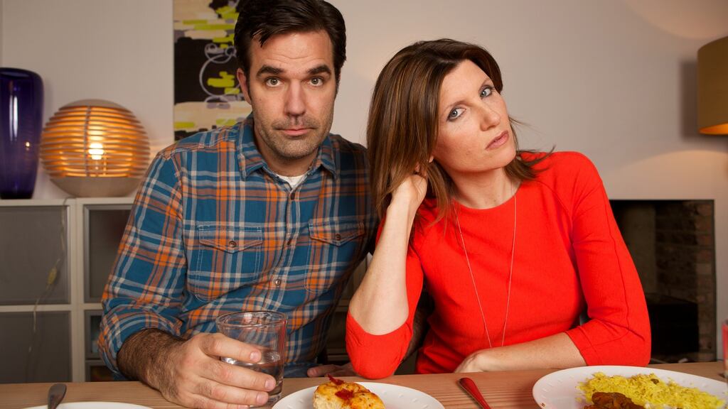 Rob Delaney and Sharon Horgan in Catastrophe, their Channel 4 comedy.