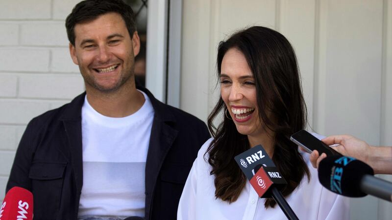 New Zealand’s prime minister Jacinda Ardern and her partner Clarke Gayford announce to the press they are expecting their first child, in Auckland on January 19th. Photograph: Diego Opatowski/AFP/Getty Images