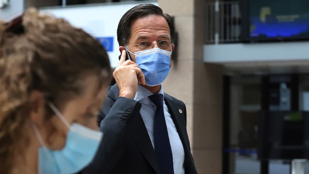 Dutch caretaker prime minister Mark Rutte: It’s fair to say that his  coalition has had a patchy pandemic. Photograph:  Valeria Mongelli/Bloomberg
