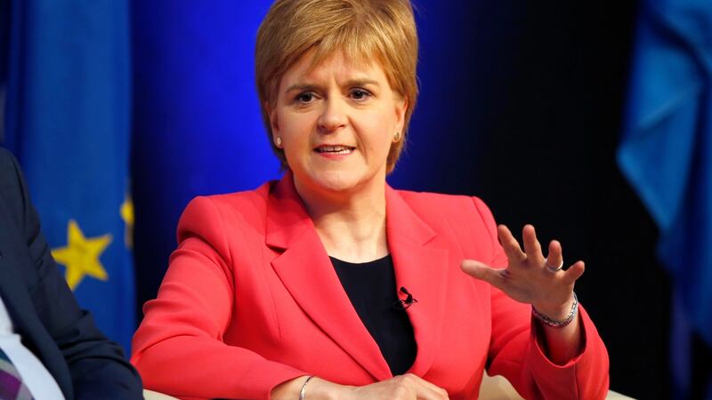 Ms Sturgeon has repeatedly said that she does not want to see Scotland taken out of the EU against its will. Photograph: Jane Barlow/PA Wire