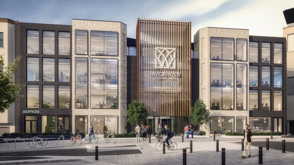 An artist’s impression of the offices at the Blackrock Village Centre at Blackrock in south Dublin