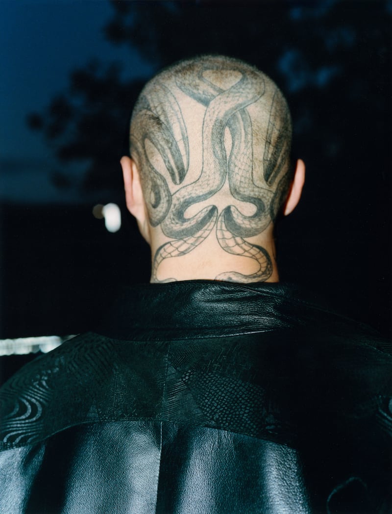 A clubgoer near the Berghain nightclub in Berlin, November 2024.  Photograph: Jelka von Langen and Roman Geobel/New York Times