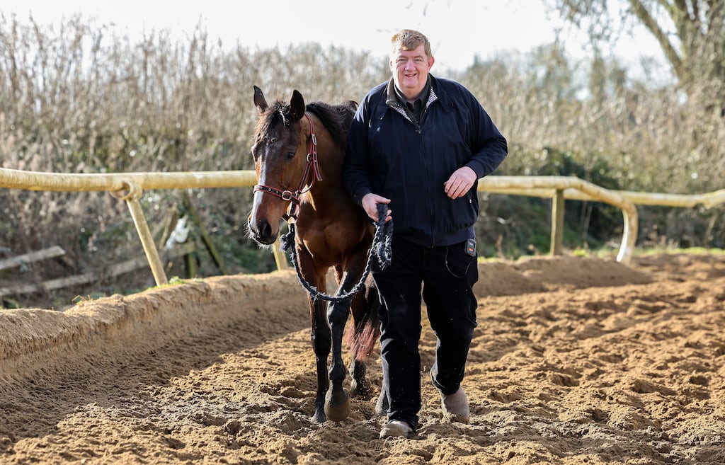 Trainer John 'Shark' Hanlon has ruled out the Aintree Grand National for Hewick after the horse's heavy fall at the second-last fence fall in Friday’s Cheltenham Gold Cup. Photograph: Lorraine O'Sullivan/PA Wire