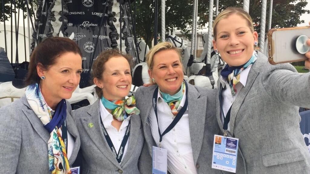 The Irish dressage team of Anna Merveldt, Judy Reynolds, Heike Holstein and Kate Dwyer.