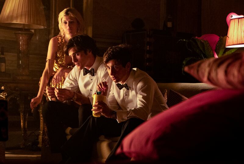 Saltburn: Barry Keoghan with Alison Oliver and Jacob Elordi. Photograph: Chiabella James/MGM/Amazon