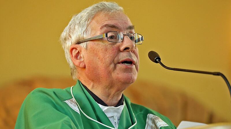 Fr Oliver O’Reilly gave a sermon condeming the attack on Kevin Lunney at Our Lady of Lourdes Church, Ballyconnell. Photograph: Lorraine Teevan