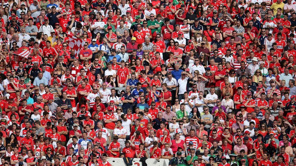 Cork supporters in big numbers at a Munster hurling final. Given the lack of success in recent times, instead of bulling on about ‘Corkness’ it might be time for a little humility instead.  Photograph: Cathal Noonan/Inpho
