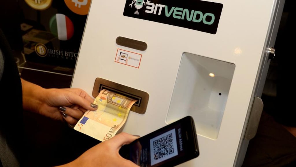 Ireland’s first Bitcoin ATM was launched in Ireland in March. The virtual currency has fluctuated “violently” since launch, a Federal Reserve economist recently warned. Photograph: David Sleator/The Irish Times