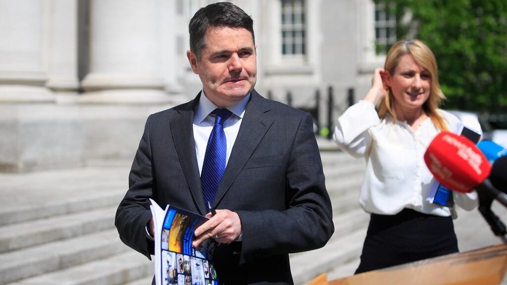 Minister for Public Expenditure and Reform Paschal Donohoe: the Public Service Pay Commission suggests public service staff appointed before 2013 and who are covered by standard or “legacy” pension schemes, as well as those groups who can accrue retirement benefits at a faster rate, should contribute more. Photograph: Gareth Chaney Collins