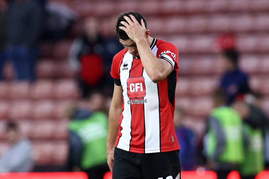 Sheffield United's Irish defender John Egan will miss the upcoming qualifiers against Greece and Gibraltar through injury. Photograph: Getty Images