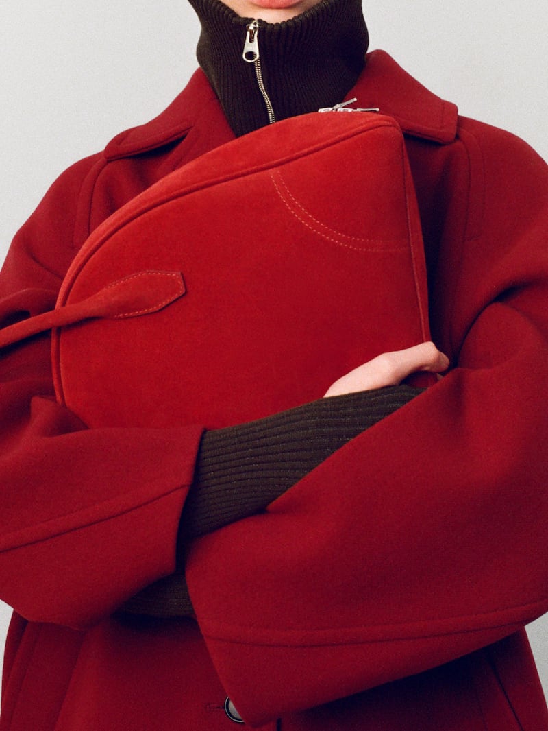 Suede bowling bag, €279