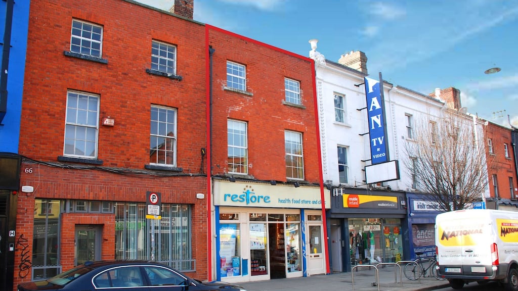 67 Camden Street is producing annual rental income of €50,000 and is for sale at a guide price of €650,000.