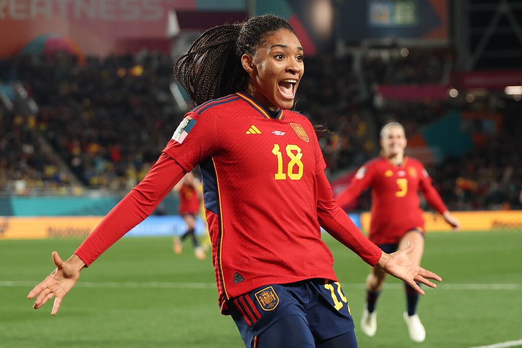 Barcelona's Salma Paralluelo has been a standout player for Spain on their way to the World Cup final. Photograph: Phil Walter/Getty Images