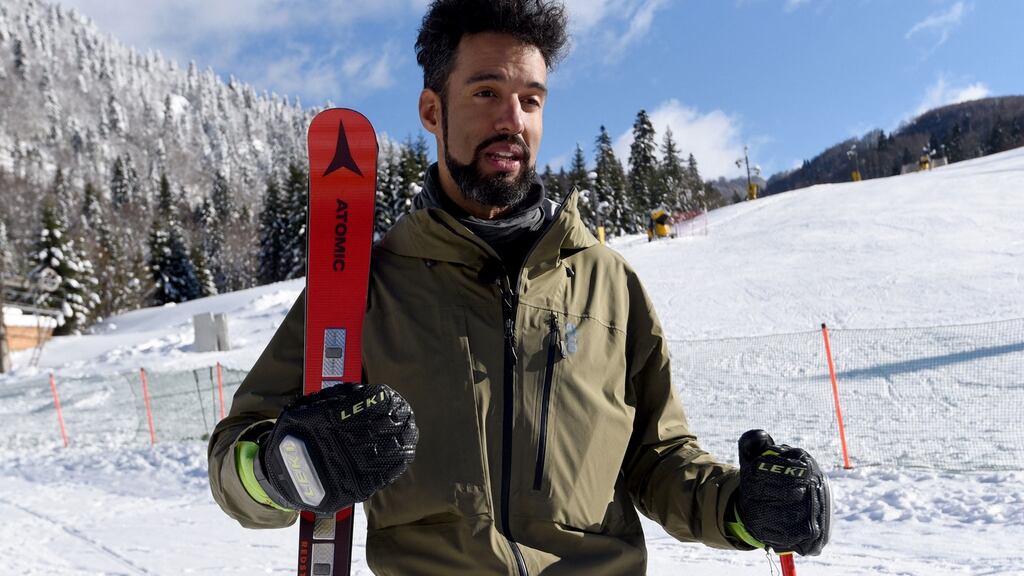 Benjamin Alexander during a training session at the Kolasin ski resort last month. Photograph: Savo Prelevic/Getty Images