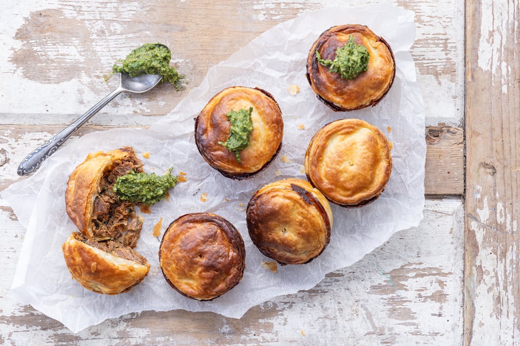 Mini Dingle pies with mint sauce