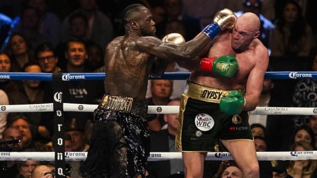Tyson Fury and Deontay Wilder fought a split-decision draw in December 2018 in Los Angeles, before Fury won their second meeting by seventh-round stoppage in February last year. File photograph: Philip Pacheco/Getty Images
