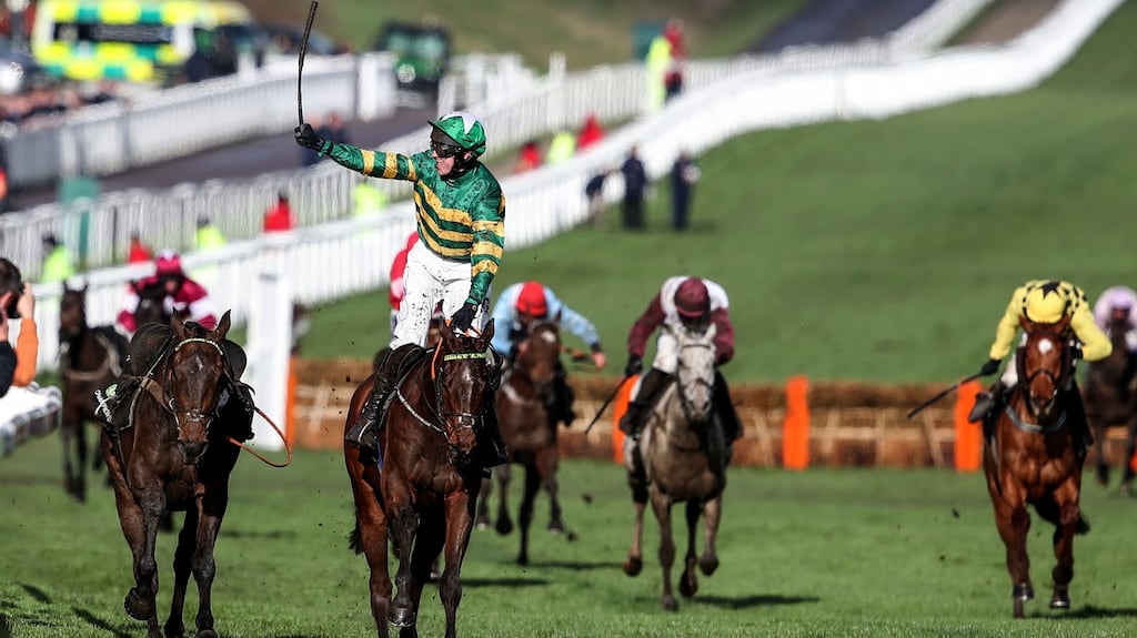 Mark Walsh on Espoir D’Allen winning  the Champion Hurdle at Cheltenham back in March. Photograph: Dan Sheridan/Inpho