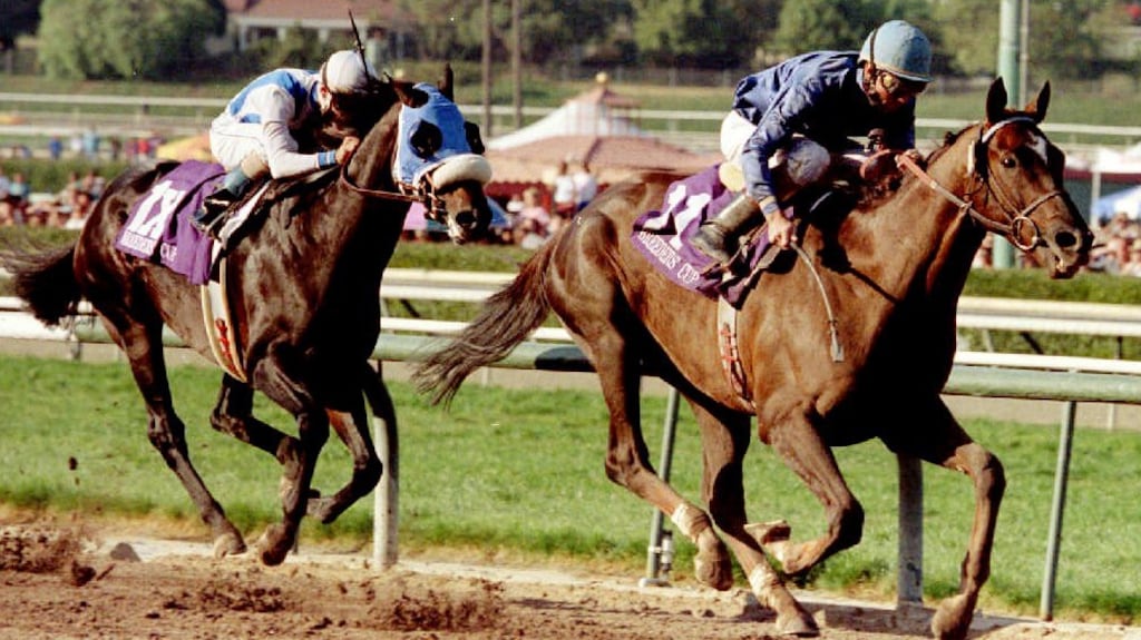 French-owned Arcangues and jockey Jerry Bailey beat Bertrando in the 1993 Breeders Cup. Photograph: Timothy A Clary/Getty/AFP