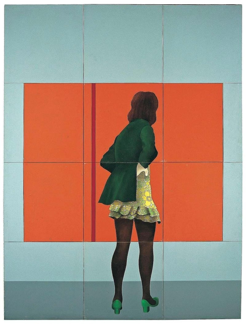 Robert Ballagh, ‘Woman with Barnett Newman’