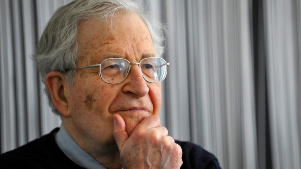 Noam Chomsky. “The oil dictatorships, the countries that the West really cares about for obvious reasons, their uprisings have been suppressed very harshly and very successfully, with western support.” Photograph: Sascha Schuermann/AFP/Getty