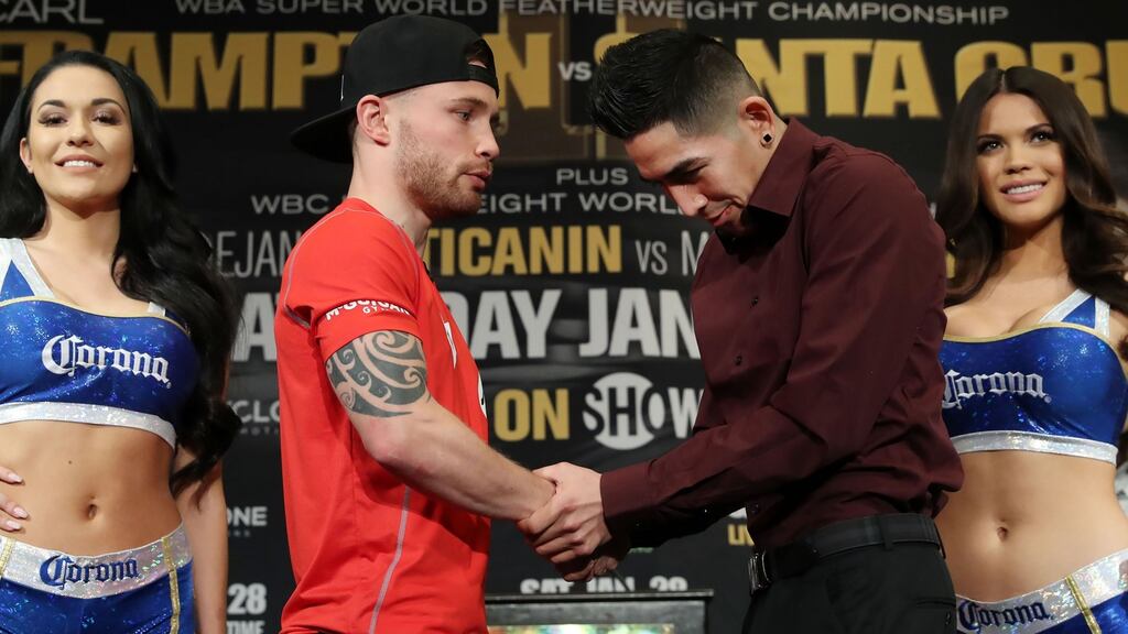 Carl Frampton and Leo Santa Cruz meet again on Saturday night in Las Vegas. Photograph: William Cherry/Inpho